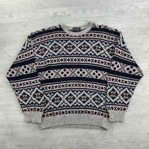 Vintage 90s The Kensington Collection‎ Lord and Taylor Sweater Size Large Gray